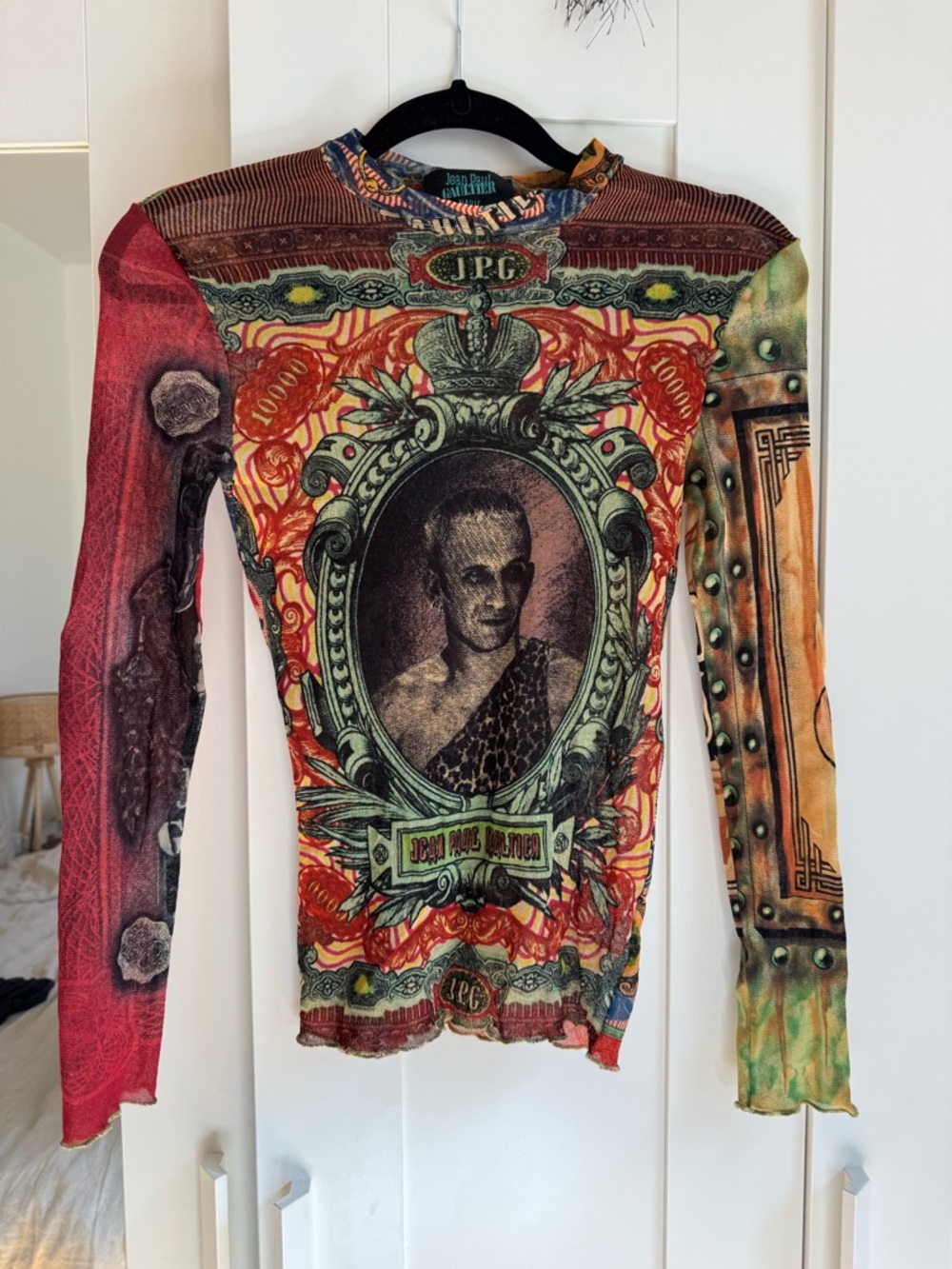 Jean Paul Gaultier ARCHIVE Spring Summer 1994 Money Tribal Mesh long sleeve